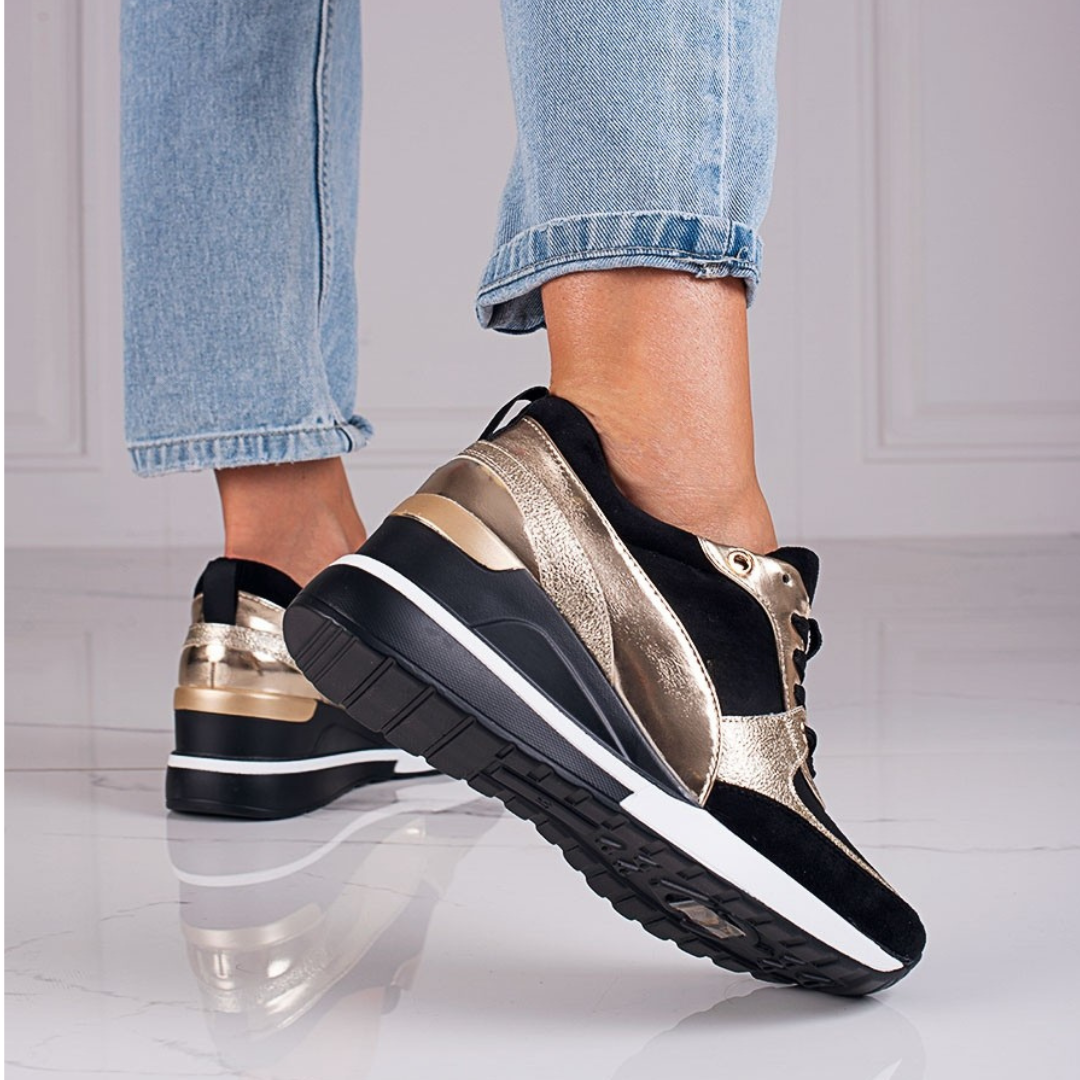 Baskets Noires & Dorées