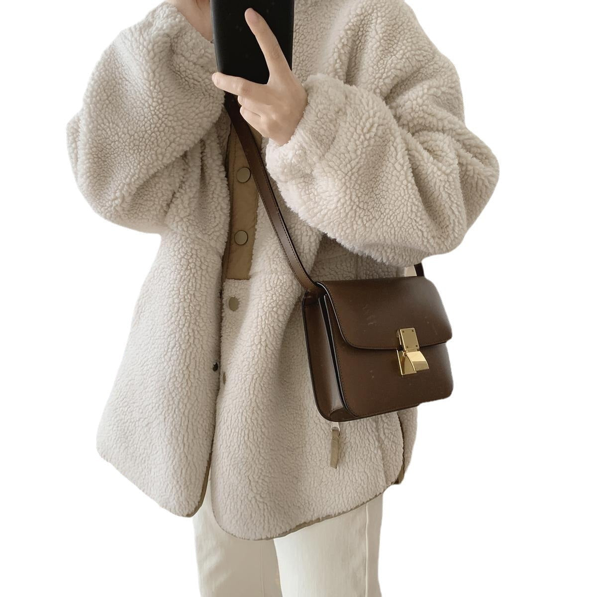 Manteau Douillet en Laine d’Agneau