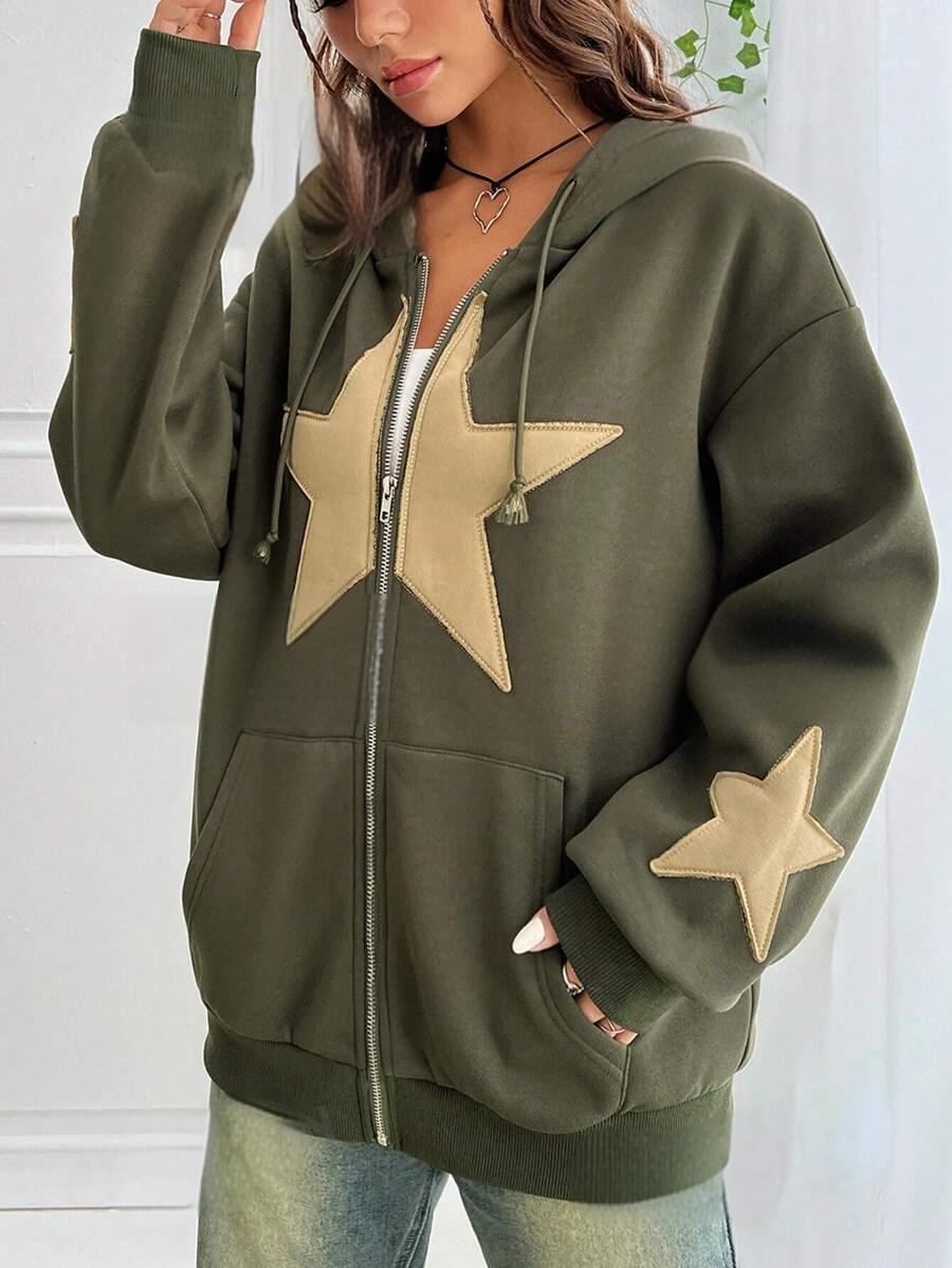 Veste cardigan à capuche pour femme, coupe ample