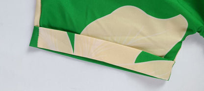 Robe chemisier midi drapée à nouer