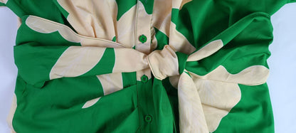 Robe chemisier midi drapée à nouer