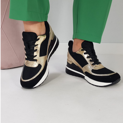 Baskets Noires & Dorées