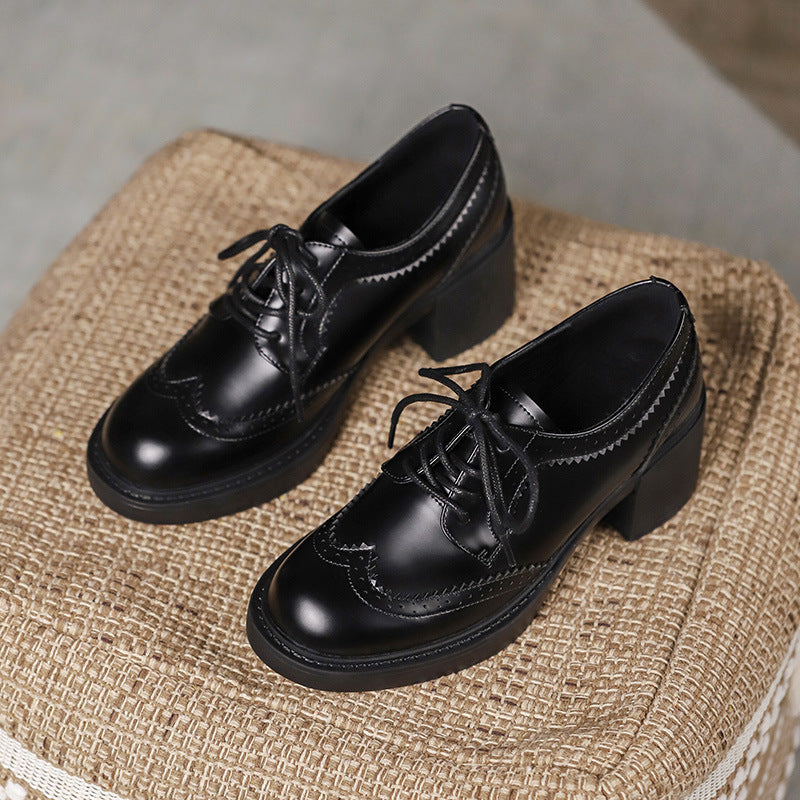 Derbies femme style brogue