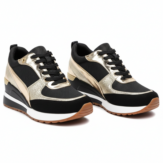 Baskets Noires & Dorées