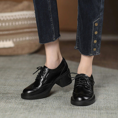 Derbies femme style brogue