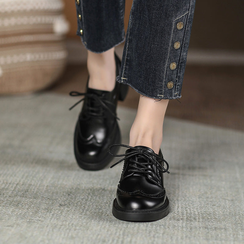 Derbies femme style brogue