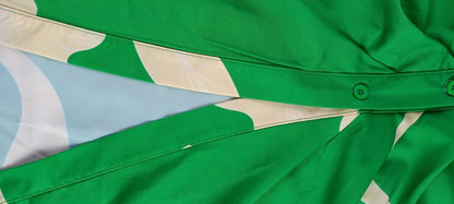 Robe chemisier midi drapée à nouer