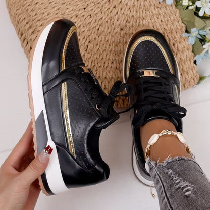 Sneakers casual à sequins semelle plateforme